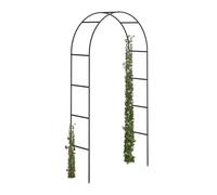 Relaxdays Arco de jardín para rosas 240 cm negro