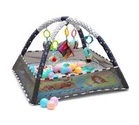 Relaxdays Arco de juego con juguetes blanco,verde,gris