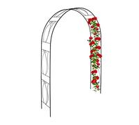 Relaxdays Arco Jardín Metálico, Tutor Trepadoras, Diseño Vintage, 233 x 153 x 35 cm, Soporte Plantas Enredaderas, Negro