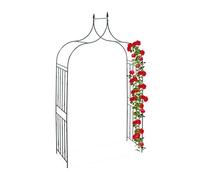 Relaxdays Arco metálico para el jardín, Soporte para trepadoras, Decoración, 270 x 144 x 60 cm, Verde Oscuro