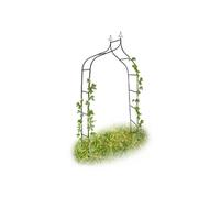 Relaxdays Arco para rosas con encaje metálico verde oscuro