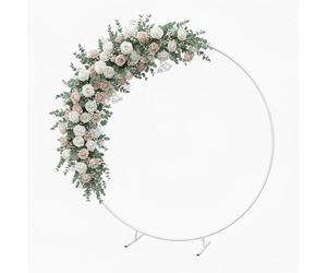 Relaxdays Arco redondo globos blanco
