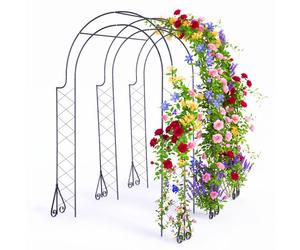 Relaxdays Arco triple de rosas negro