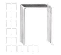 Relaxdays Arcos, Set 20, Complemento Juego Crocket, Aros Cróquet, Forma de U, Niños y Adultos, Acero, Plateado, 108 x 31 x 17 cm