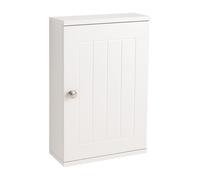 Relaxdays Armario colgante blanco baño blanco,plata
