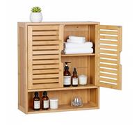 Relaxdays Armario colgante para baño marrón claro