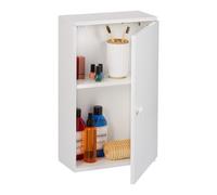 Relaxdays Armario de baño colgante con puerta blanco