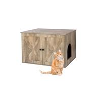 Relaxdays Armario para Gatos con Entrada Lateral, Marrón