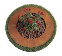 Relaxdays Aro plano de acero cortén cobre