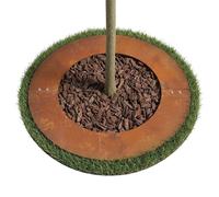 Relaxdays Aro plano de acero cortén cobre