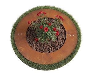 Relaxdays Aro plano de acero cortén cobre