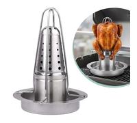 Relaxdays Asador pollo acero inoxidable plata