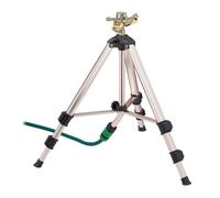 Relaxdays Aspersor con trípode de metal negro,plata