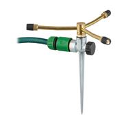 Relaxdays Aspersor de 3 brazos con estaca oro,negro,plata