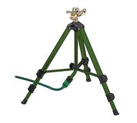 Relaxdays Aspersor, Trípode, Alcance máx. 9 m, Regador en Sectores, Ángulo Riego 0-360°, Conexión de Clic, Verde/Negro