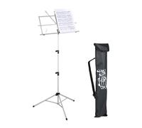 Relaxdays Atril de Música, Soporte Partituras, Plegable, 140x53x49 cm, Extensible, Metal, Guitarra, Violín, Canto, Plata