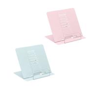 Relaxdays Atril libros ajustable set de 2 azul claro,fucsia