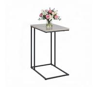 Relaxdays Mesa auxiliar C negro,gris
