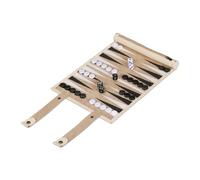 Relaxdays Backgammon para enrollar beige,blanco,negro
