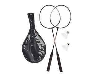 Relaxdays Bádminton set con bolsa blanco,negro