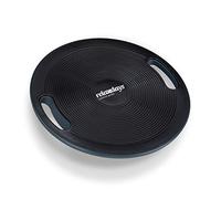 Relaxdays Balance Board, Superficie Antideslizante, Asas Laterales, Tabla de Entrenamiento de Equilibrio, diámetro de 40 cm, Color Negro, Unisex Adulto, 1 Unidad