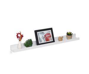 Relaxdays Balda blanca para la pared 80 cm blanco
