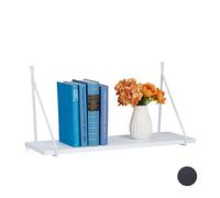 Relaxdays Balda Flotante, para el salón & Pasillo, Diseño Moderno, Librería, Decorativa, 30 x 60 x 22 cm, 1 Ud., Blanco