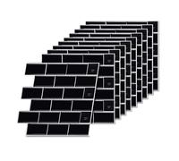 Relaxdays Baldosas adhesivas 30x30 desfasadas blanco,negro