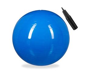 Relaxdays Balón para Ejercicios de Fitness, Pelota de Pilates, Equilibrio, con Bomba de Aire, Ø 65 cm, 1 Ud, Verde, Unisex Adulto