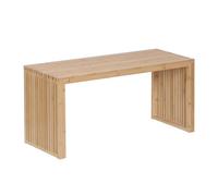 Relaxdays Banco bambú, Moderno, para Cocina, recibidor, baño y Dormitorio, 43x90x33 cm, para Zapatos, Natural