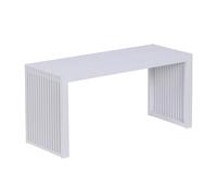 Relaxdays Banco de bambú Moderno para Cocina, Pasillo, baño y Dormitorio, 43x90x33 cm, Blanco