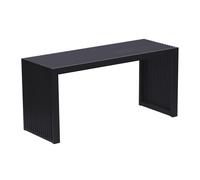 Relaxdays Banco de bambú Moderno para Cocina, recibidor, baño, Dormitorio, 43x90x33 cm, Negro, Zapatero XL