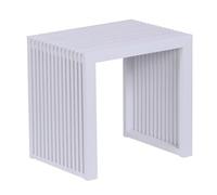 Relaxdays Banco de bambú Moderno para Cocina, vestidor, Pasillo, baño y Dormitorio, 43x45x33 cm, Blanco