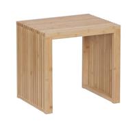 Relaxdays Banco de bambú Moderno sin Respaldo para Cocina, recibidor, baño y Dormitorio, 43x45x33 cm, Zapatos, Natural