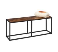 Relaxdays Banco de comedor Industrial 120 cm marrón oscuro,negro