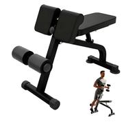Relaxdays - Banco de Entrenamiento Plegable Ajustable, Negro