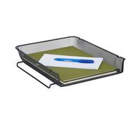 Relaxdays Bandeja documentos apilable metal negro negro