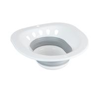 Relaxdays Baño de asiento plegable para el inodoro blanco,gris