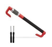 Relaxdays Barra antirrobo coche con combinación rojo,negro,plata