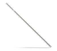 Relaxdays Barra Cortina Extensible, Acero Inoxidable, Plateado, 130-220 cm