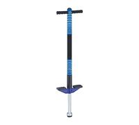 Relaxdays Barra Pogo Saltarín Niños, Palo Saltador Infantil, hasta 35 kg, Acolchado, Antideslizante, Acero Inoxidable, Azul, 95 x 24 x 6 cm