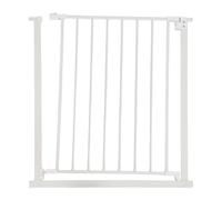 Relaxdays Barrera de Seguridad, taladrar, para bebés, escaleras y Puertas, Blanca, Plástico, Hierro, 75-80 cm (Ancho) x 76 cm (Alto)