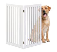 Relaxdays Barrera de seguridad mascotas plegable blanco