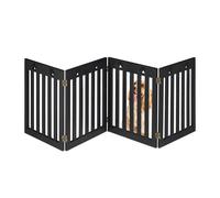 Relaxdays Barrera de seguridad mascotas plegable negro