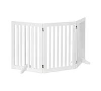 Relaxdays Barrera de Seguridad, Reja Ajustable para Perros y bebés, 1 Ud, 70x154 cm, Protector de Chimenea, MDF, Blanco, Tablero de Fibras