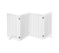 Relaxdays Barrera de Seguridad, Reja Ajustable para Perros, 1 Ud., 70x206,5 cm, Protector de Chimenea, MDF, Blanco