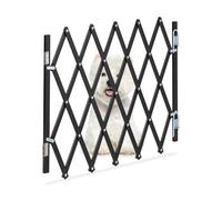 Relaxdays Barrera Seguridad Plegable Perros M, Valla Escaleras hasta 96 cm Ancho, 48,5-60 cm Alto, Reja Mascotas, Negro