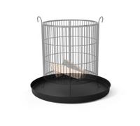 Relaxdays Base de acero para fogón negro