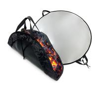 Relaxdays Base ignífuga barbacoa & brasero negro,plata