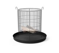 Relaxdays Base para Fuego, Bandeja para brasero, Ø 50 cm, protección contra Cenizas y chispas, Placa Redonda, Negra